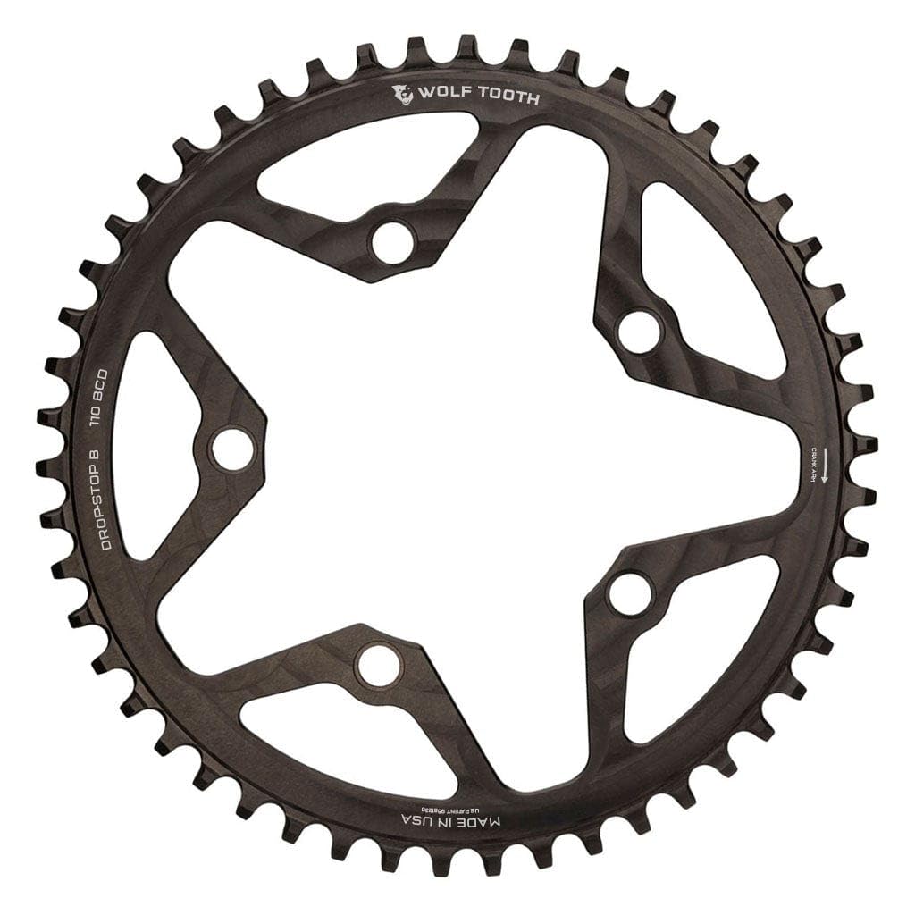 Wolf Tooth 110 BCD 5 Bolt Chainring 40T compatible with SRAM Flattop