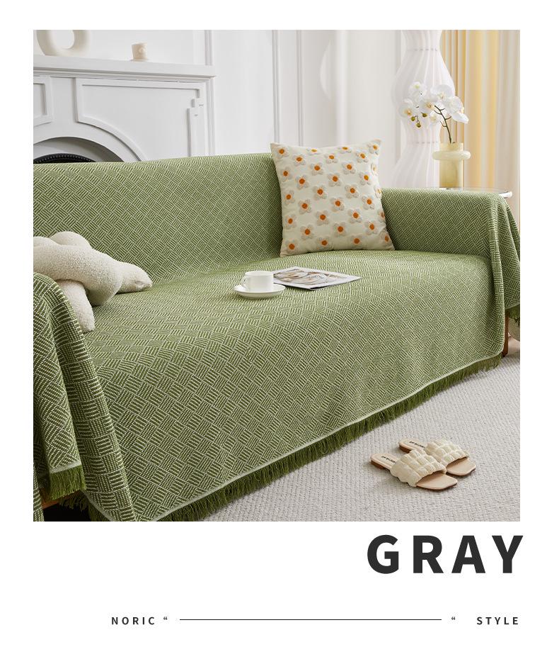 Double-Sided Cotton Yarn Blanket Sofa Cover