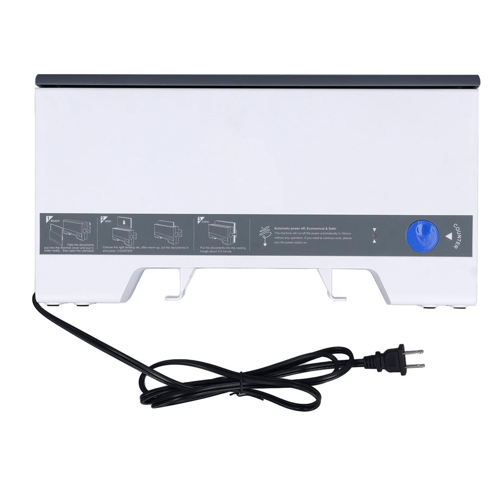 Термопереплетная машина с быстрым нагревом, многофункциональная переплетная машина для школ и офисов, белая