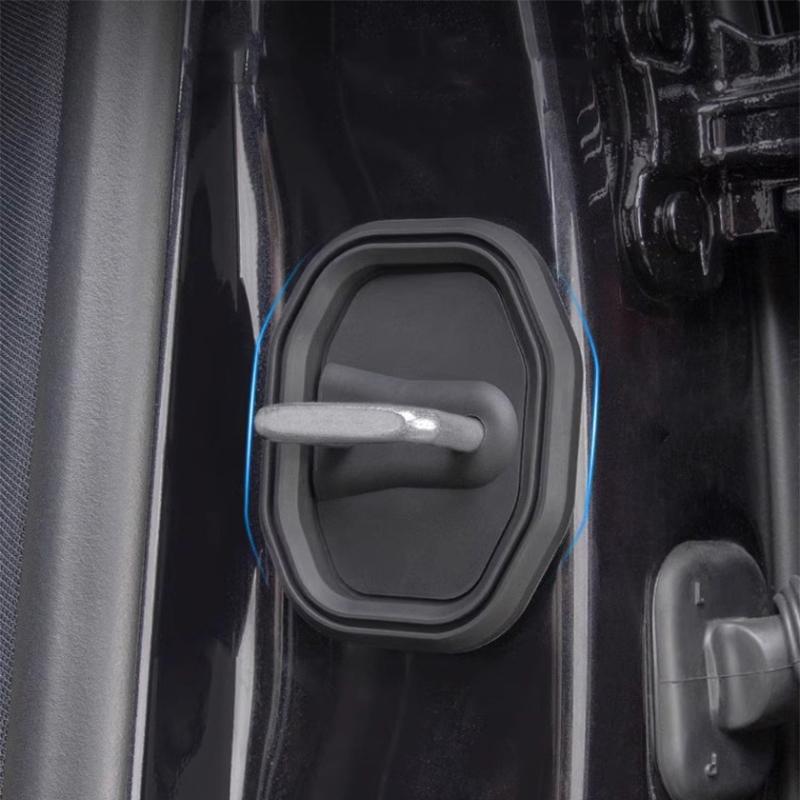 Накладка на защелку двери для Geely Galaxy Starship 7 EM-i 2024 2025 Силиконовая заглушка замка двери против дребезга Внешние аксессуары
