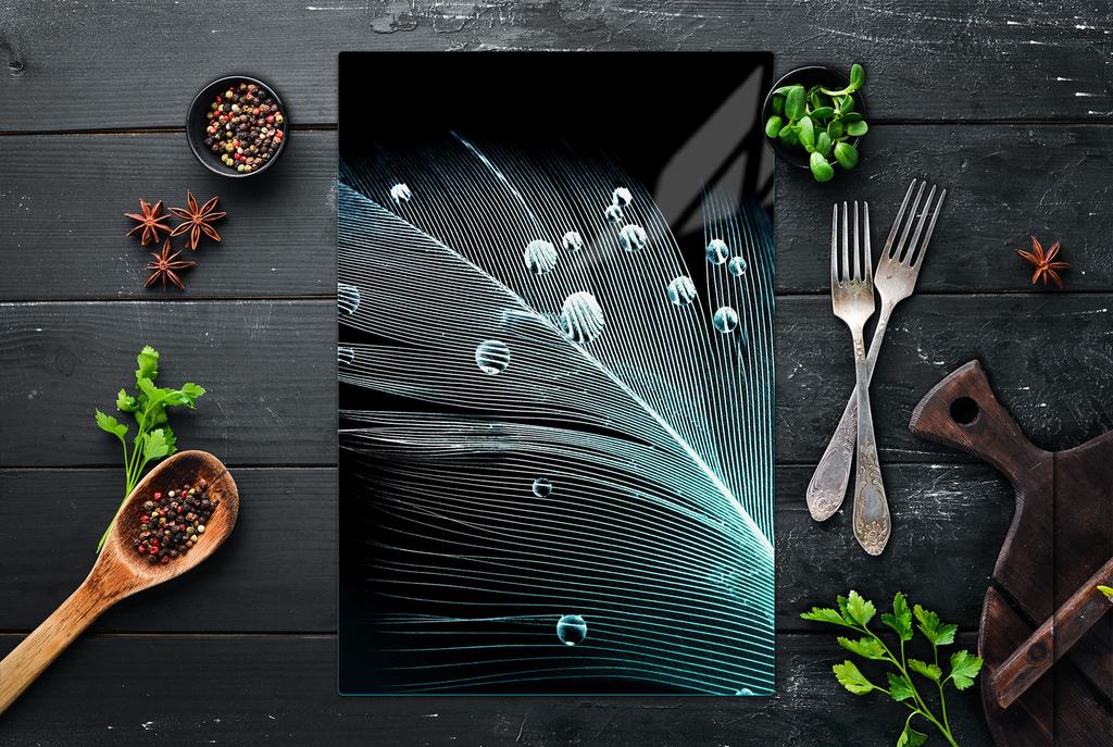 GLASS CUTTING BOARD 35x52 Feather