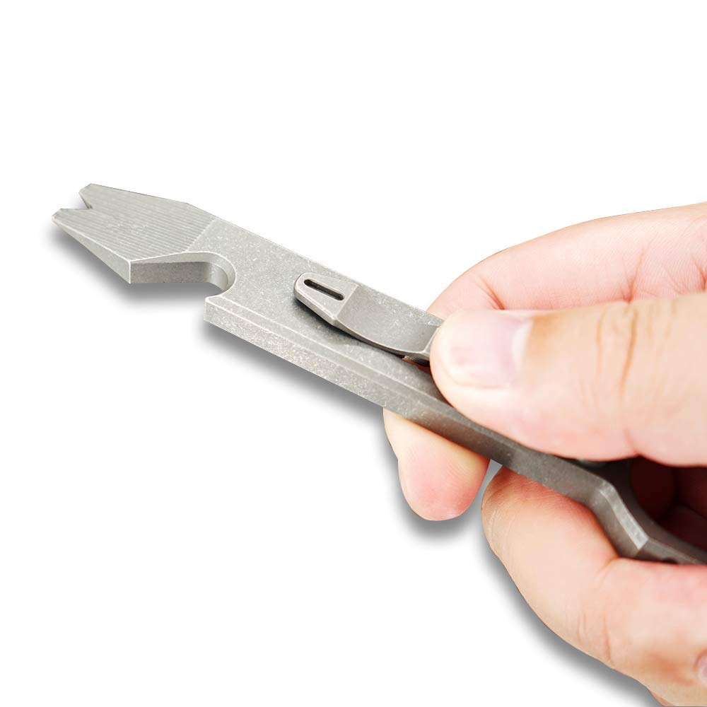 Twosun Титановый EDC Ломик Открывалка для бутылок с карманной клипсой