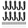 10/15/20Pcs Metal Wall Hooks with Screws Heavy Duty Multi-functional Home Office Bathroom Clothes Hat Scarf Towel Bag Keys Umbrella Bag Hanger
