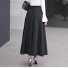 Шерстяная юбка средней длины Tooxika, длинная юбка с высокой талией и большим подолом, утолщенная юбка-трапеция, юбка-зонтик