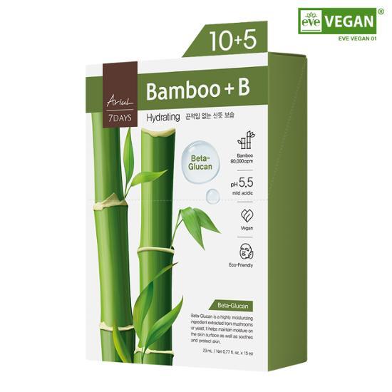 ARIUL Seven Days Mask Bamboo B 10 Sheets + 5 Sheets Promotion