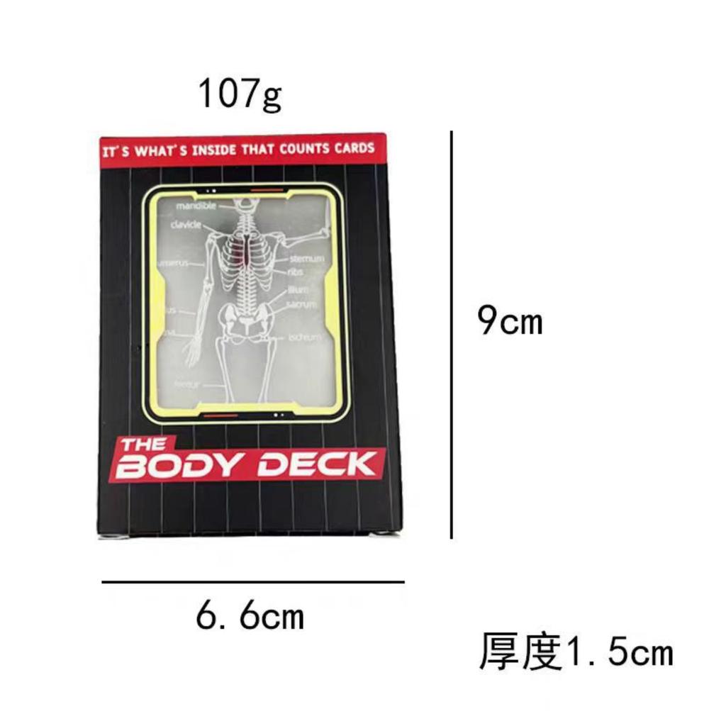 Human Body Cross- Playing Cards: Sliced Design Creative Stress Relief Toy Transparent Film Playing Cards SLICE - Washable