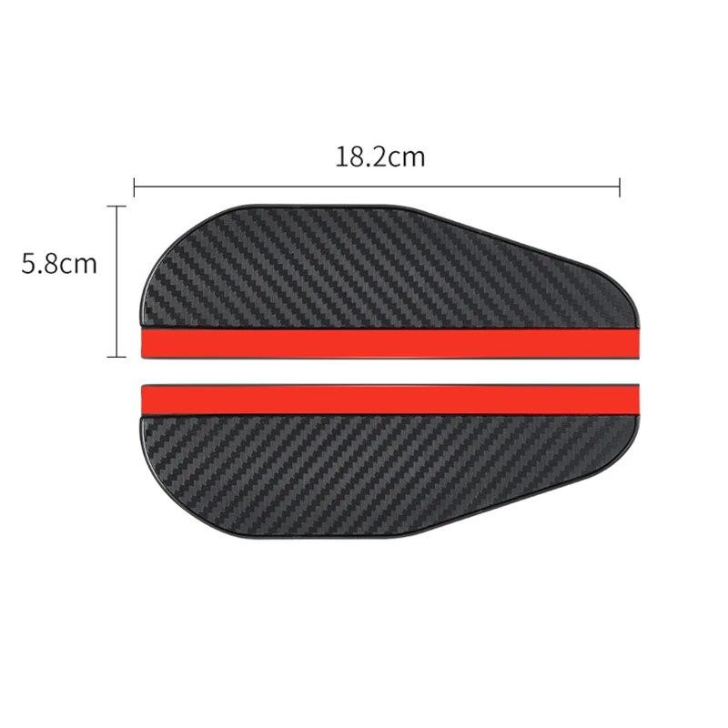 2pcs Car Rearview Mirror Rain Shield Rain Eyebrow Rain Cover Universal Carbon Fiber Rear View Side Mirror Rain Eyebrow Shield