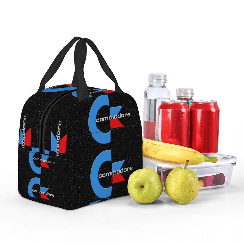Commodore 64 Go Back To Your Childhood Insulated Lunch Bag for Women Children Portable Food Boxes Thermal Lunch Box Tote