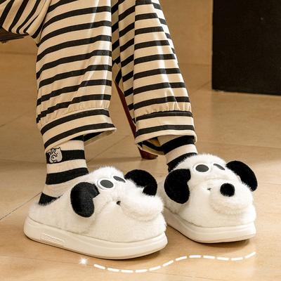 Женские зимние хлопковые тапочки с щенком, новая сумка и милые плюшевые тапочки для дома в помещении, женские зимние