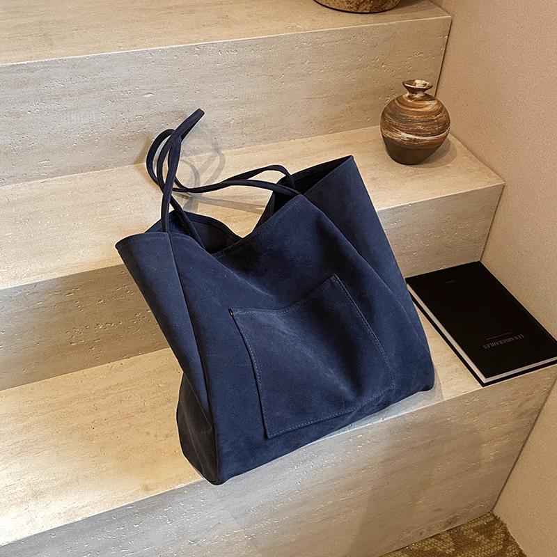 Повседневные сумки через плечо с застежкой-застежкой, высококачественные однотонные сумки для женщин из замши, женские сумки