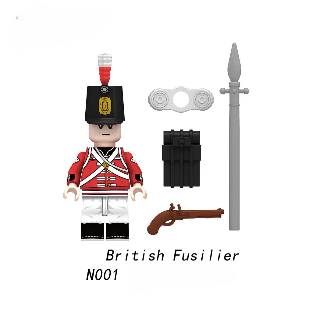Napoleonic Wars British Soldier Action Figures Building Blocks Educational Mini Toys Christmas Gift N001 N002 N003 N006