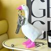 Duck Sculpture Key Holder Stable Base Lovely Crafts Desktop Decoration Resin Ornament for Porch