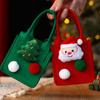 Santa Mini Felt Candy Bag Cute Xmas Snacks Handbag Cookies Storage Bag  New Year Gift