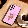 T-Лягушка C-Милый Чехол для Телефона Для Samsung S26,S25,24,23,22,30,21,10,9,Ultra,Plus,Lite,Черный Мягкий Чехол