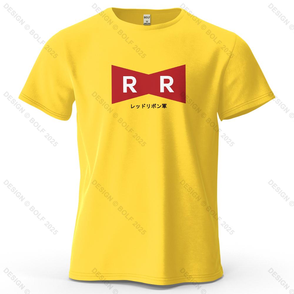 Red Ribbon Army Printed Unisexs TShirt 100 Cotton Oversized Anime Graphic Tees for Unisex Tops Tees Casual Streetwear