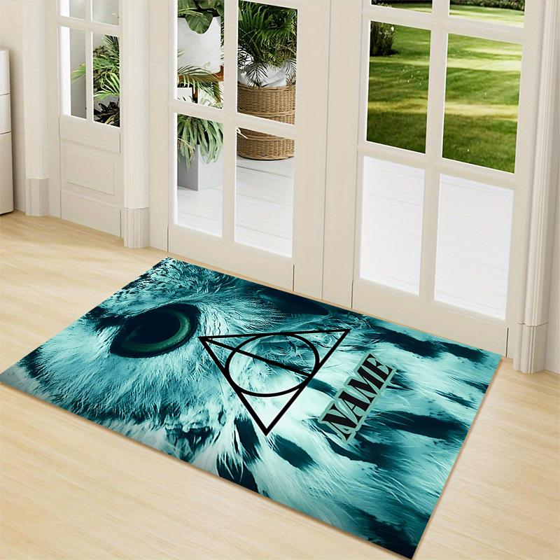 Custom Name "Harry Potter White Owl" Carpet Rug Customizable Soft Washable Anti-Slip Home Living Room Sofa Mats Personalized Rug. 090976