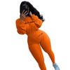 Модные летние однотонные комплекты из двух предметов с вышивкой букв Lucky Label, женский свитер + леггинсы, повседневные спортивные спортивные костюмы женские