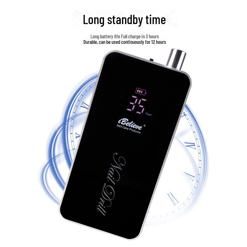 Полировщик ногтей на батарейках: Профессиональный электрический инструмент для удаления лака и мозолей, идеально подходит для маникюра.