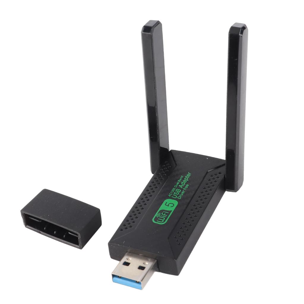 USB Wi-Fi адаптер, две антенны, двухдиапазонный 5G 2.4G 1300 Мбит/с, USB 3.0 высокоскоростной беспроводной сетевой адаптер для ноутбука