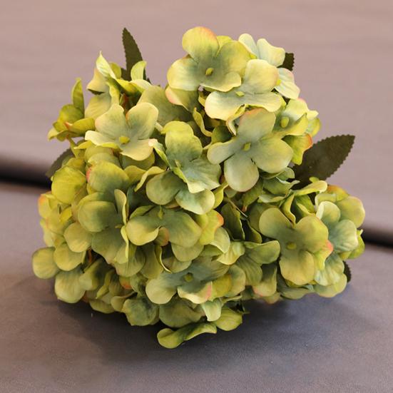 Имитация цветка, не увядающее украшение стола, искусственный шелк, красивая домашняя декоративная имитация гортензии для гостиной