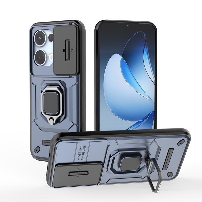 Для OPPO Reno 13 5G Чехол Магнитный Держатель Кольцо Противоударный Бронированный Чехол Для OPPO Reno13 Reno 13 Защита Объектива Funda