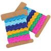 2pcs 8mm Width Wavy Lace Trim Color Ribbon Curved Belt Webbing Hand Made Rick Rack Trim  For Sewing