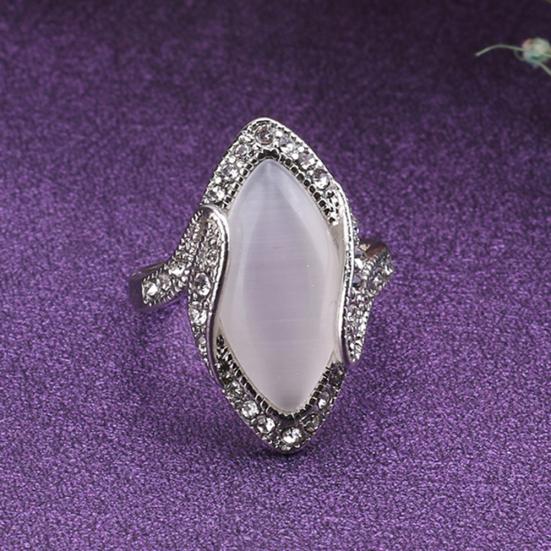 Женское кольцо с искусственным камнем маркизы и блестящими стразами, ювелирные изделия на палец