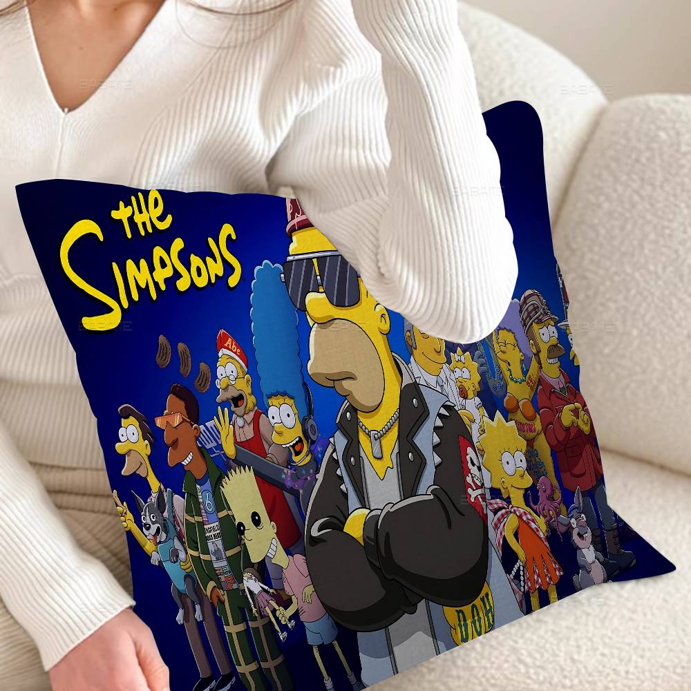 Cartoon The S-Simpsons Cushion Cover Pillow Cover Decor Pillowcase Printed Cushion Case For Couch