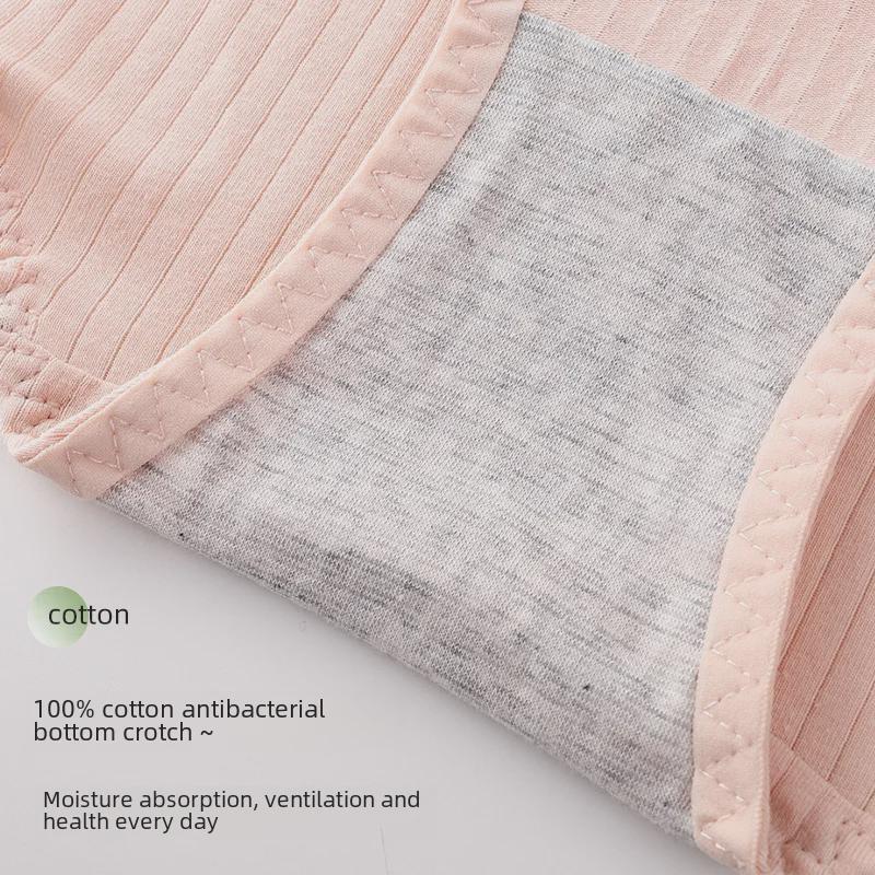 Женские трусы из чистого хлопка с высокой талией | Большой размер, антибактериальные, подтягивают живот и бедра | Подходят для девушек среднего возраста и молодых девушек