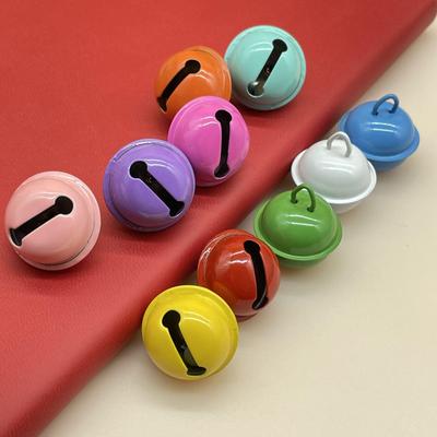 22 мм Колокольчики конфетного цвета для DIY украшений и подарков-брелоков - Металл, запеченная краска, Рождественские аксессуары
