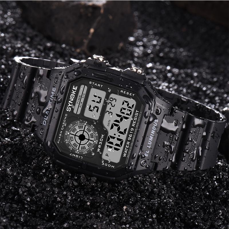 Digital Watches For Men Military Wristwatches Black Sports Watch Men Square LED Male Clock Relogio Masculino