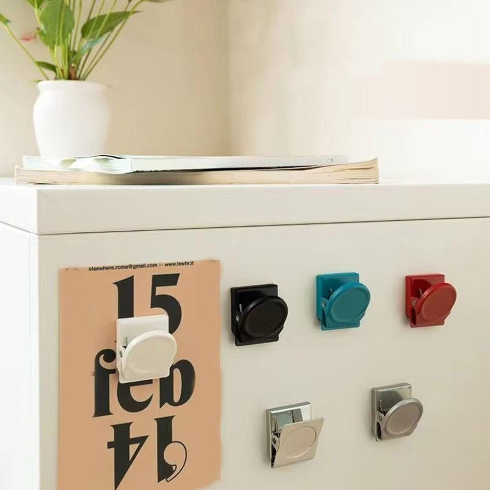 10PCS Round/Square Magnetic Paper Clip Metal Memo Clips Durable Round Photo Clips School
