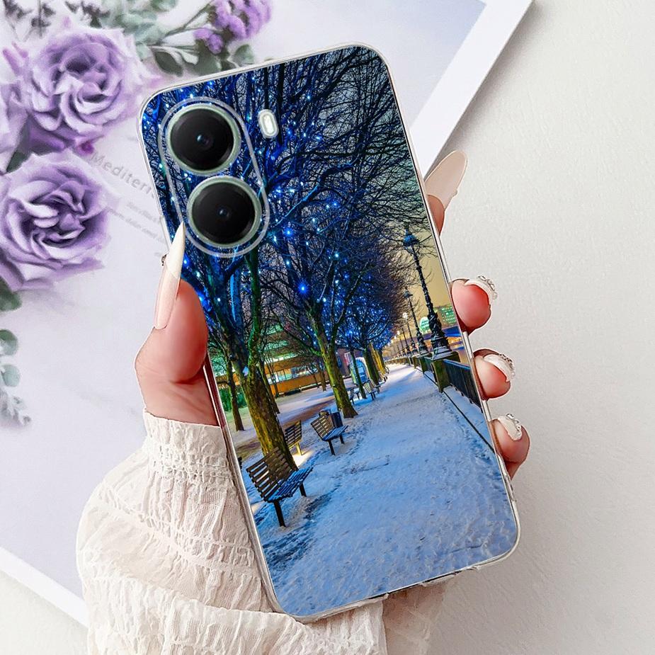 Чехол для Xiaomi Poco X7 Pro 5G Стильный окрашенный чехол Прозрачный силиконовый чехол для телефона Для Xiaomi Poco X7 PocoX7 Pro X7Pro 5G Мягкий чехол