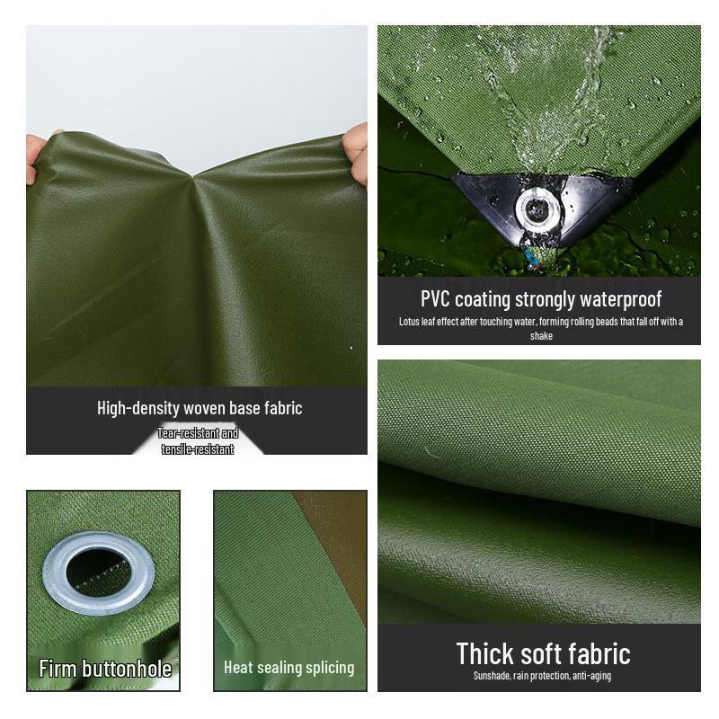 Black-Green Waterproof Heavy-Duty Tarp