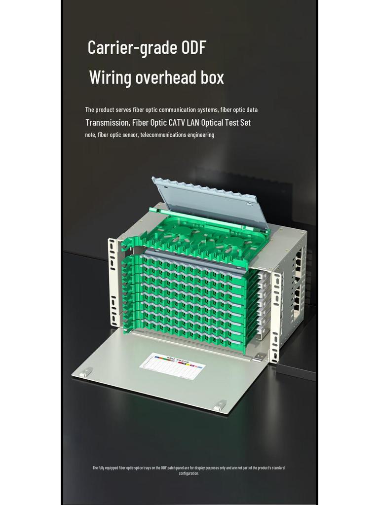 HAILE 96-Port ODF Fiber Optic Distribution Frame, 6U 19-Inch, with Empty Splice Tray