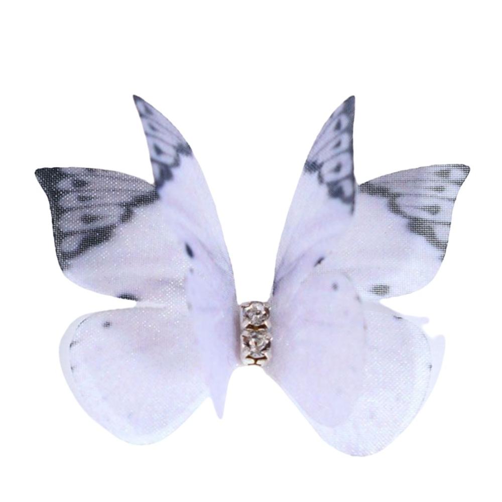 50 шт. Аппликации-бабочки из органзы градиентного цвета, аксессуары для заколок для волос