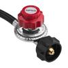 Propane Regulator 0-20 PSI High Pressure Adjustable Propane Regulator with QCC-1 Type Hose U.S. Propane Tanks Gas Burner Cooker Turkey Fryer