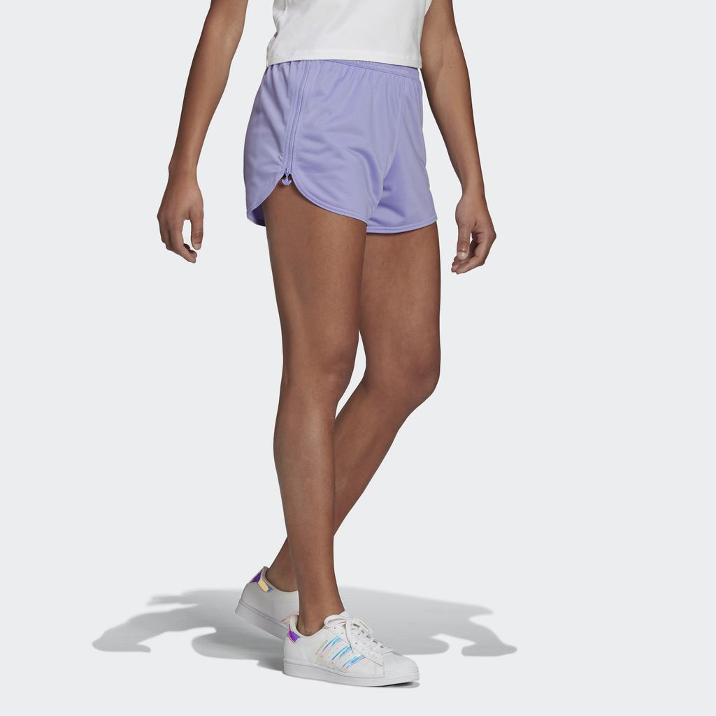 (WMNS) adidas originals Шорты Вышитые Шорты Фиолетовые Женские H15806