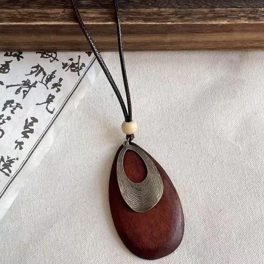 Деревянное подвесное ожерелье