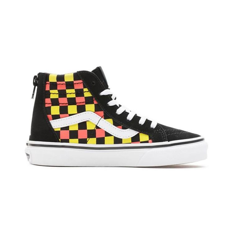 Vans Sk8 Нескользящие Прочные Высокие Кеды для Скейтборда Детские Кроссовки Черный Зеленый Желтый VN0A4BUX30M