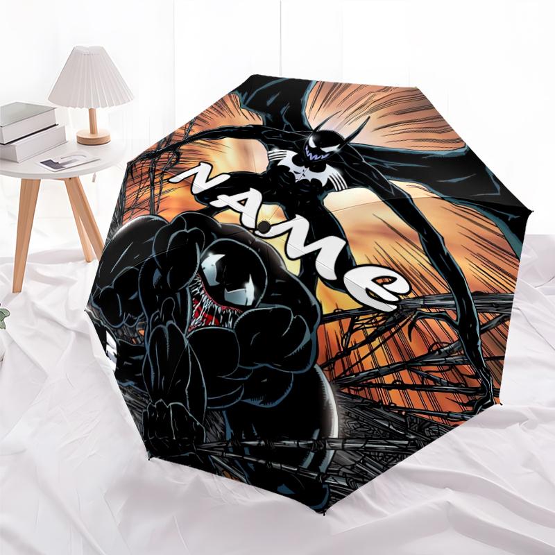 Personalized Name V-Venom Print Umbrella - Automatic Open/Close, Eight-Rib Durable Frame, Automatic Folding Umbrella