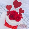 Топпер для торта в виде сердца: Ярко-красный, идеально подходит для дней рождений, свадеб и Дня святого Валентина.