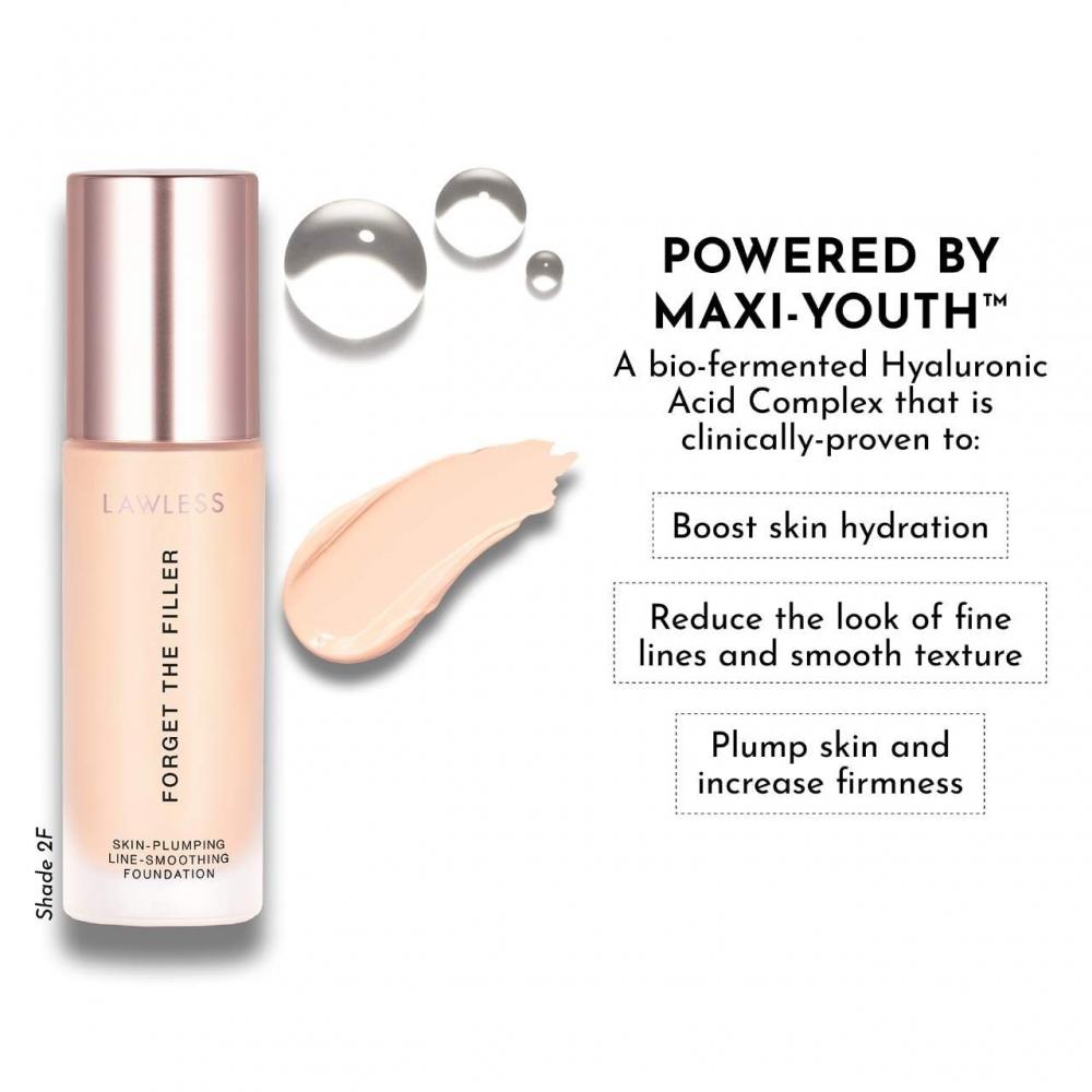Lawless Forget The Filler Skin Plumping Line Smoothing Foundation 1 Oz   30 Ml 1f Very Fair With Cool Neutral Undertones