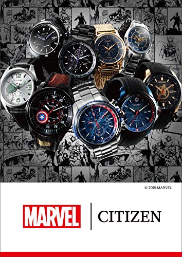 Citizen Часы ``Модель Капитан Америка'' с оригинальной коробкой AW1367-05W Мужские Многоцветные
