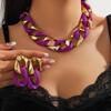 Fluorescent Color Necklace And Earrings Statement Necklace  Party Accessories