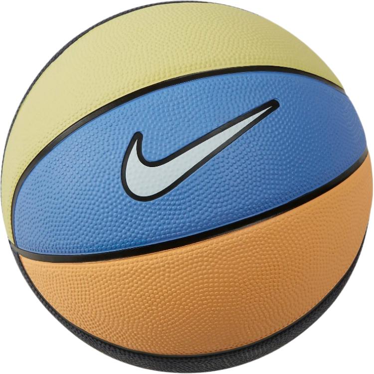 Nike Резиновый Баскетбольный Мяч Желтый Синий Черный Размер 3 Тренировочный Унисекс BB0634-437