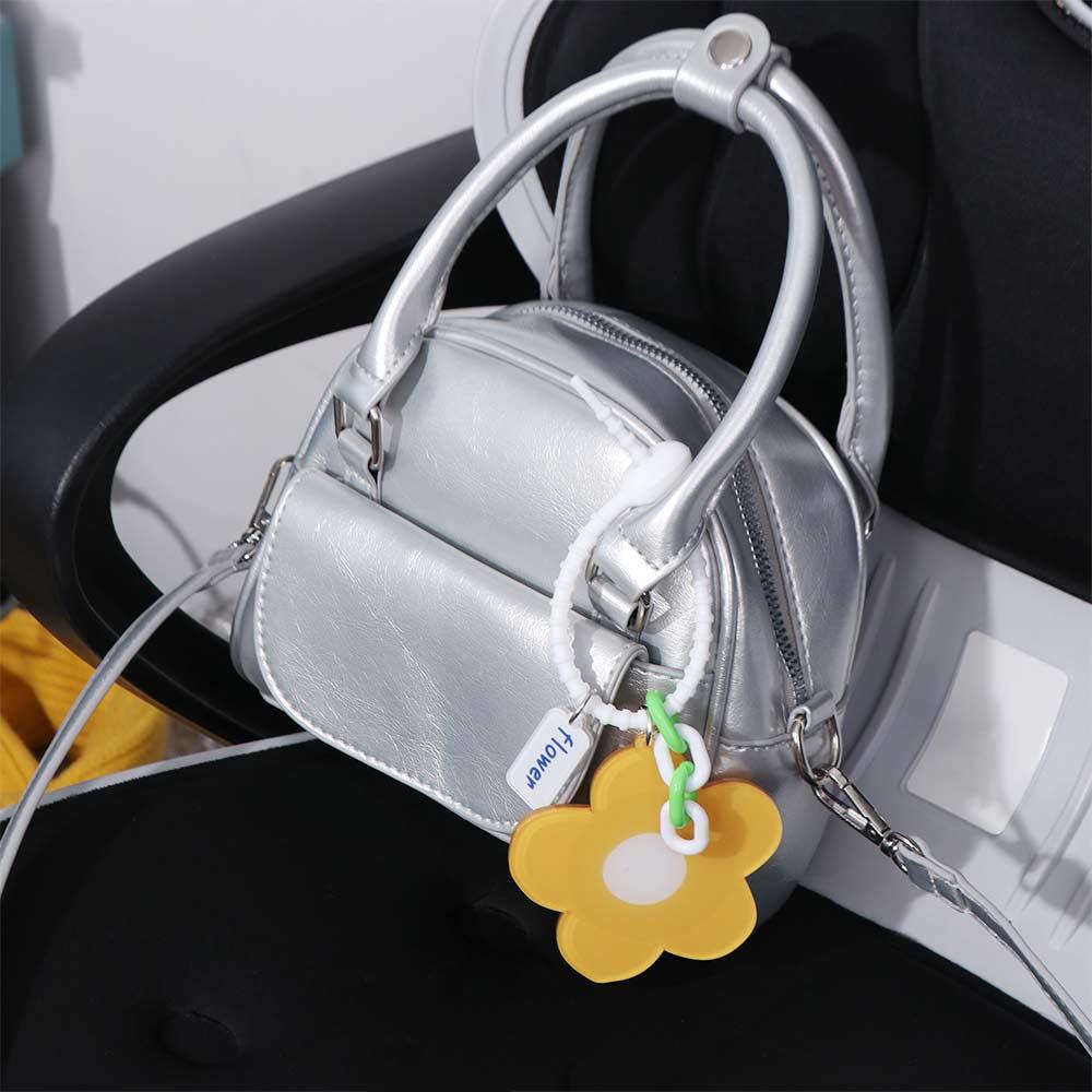 Тюльпан Цветок Портативное Зеркальце для Макияжа Брелок Маленький Мишка Маленький Мишка Косметика Брелок Украшение