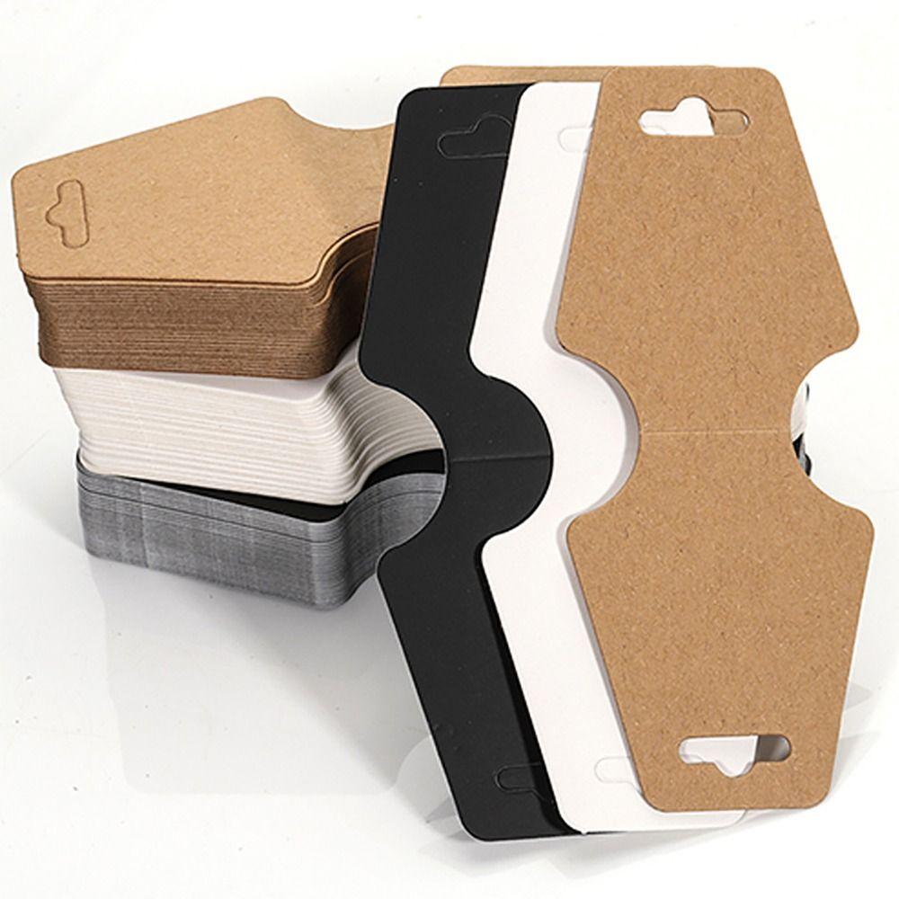 50 шт. Многоцветный держатель для дисплея Картонная бумага Подвесная пустая бирка Модная упаковка для ювелирных изделий