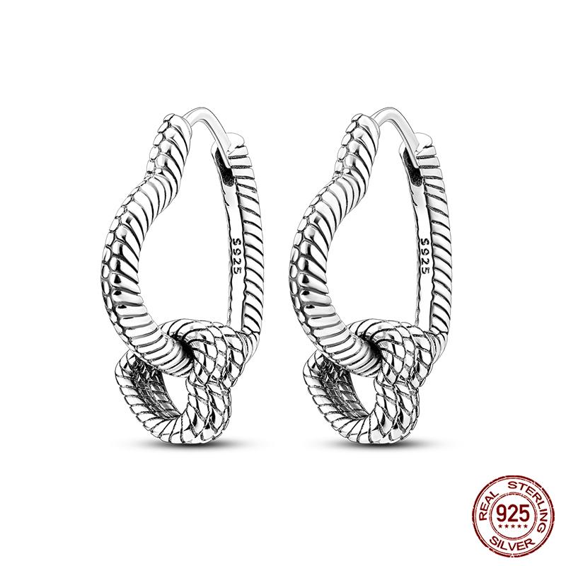 Charms Double Hoop Earrings For Women 100% 925 Silver Cubic Zircon Heart Star Moon Earrings Elegant Birthday Jewelry Gifts
