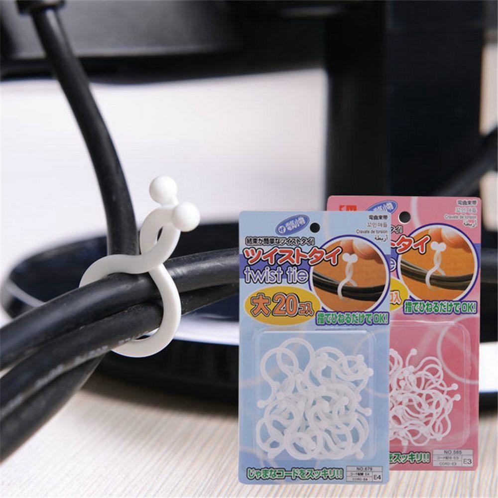 20/30 Pcs Office Thread Earphone Cord Wrap Wire Clip Twist Tie Cable Organizer Line Winder